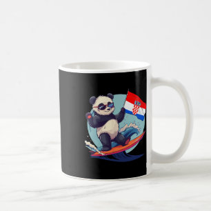 Taza De Café Croacia Oso Panda Surfando Raíces Croatas Croacia