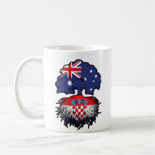 Taza De Café Croacia Raíces de árboles australianos croatas