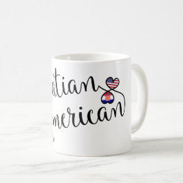 Taza De Café Croata-estadounidense atrapada en el corazón