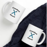 Taza De Café Crochet Crew Funny Hooks Blue<br><div class="desc">¿A usted o a alguien que conoce le gusta el crochet? Este divertido diseño de crochet tiene dos ganchos de crochet azules y el equipo de crochet de texto.</div>