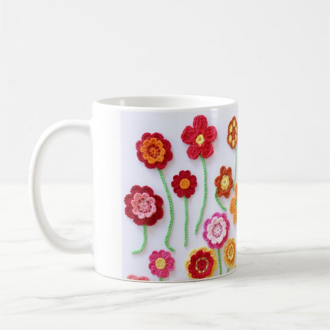 Taza De Café Crochet Flowers Mug (Izquierda)