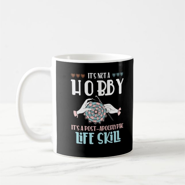 Taza De Café Crochet Hobby Crafting Yarn Lover (Izquierda)