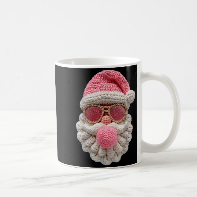 Taza De Café Crochet Santa Blowing Bubble Gum Christmas Girly K (Derecha)