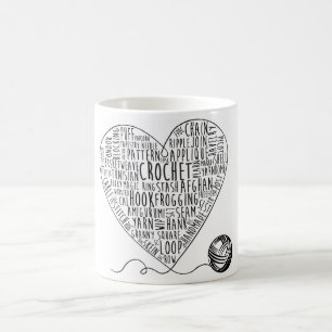 Taza De Café Crochet Words Mug