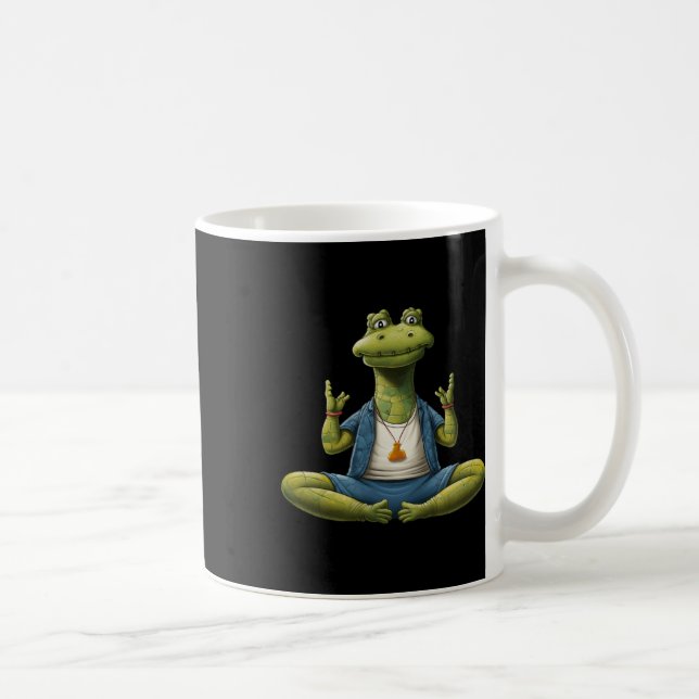 Taza De Café Crocodile Yoga Yogi Crocodile  (Derecha)