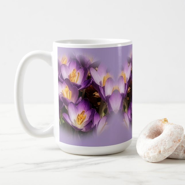 Taza de café Crocus Púrpura (Con donut)