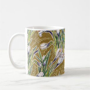 Taza De Café Crocuses, estampado floral, bellas flores primaver
