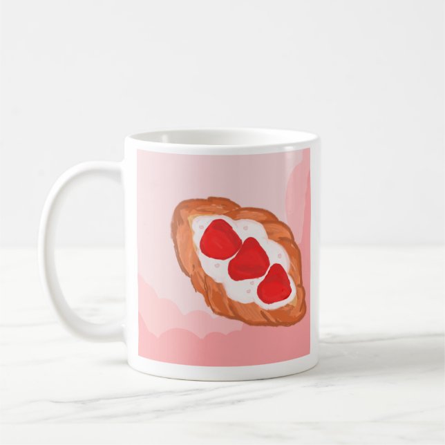 Taza De Café Croissant de tarta corta  (Izquierda)