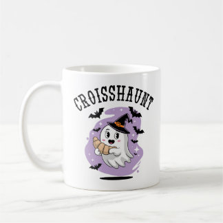 Taza De Café Croissant Embrujado de Halloween Adorable