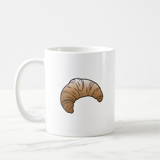 Taza De Café Croissant - Mug Básico (Izquierda)