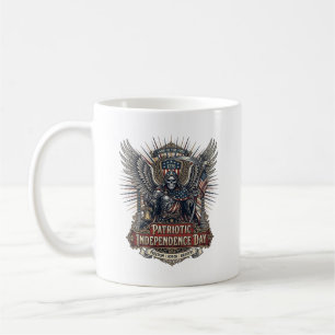 Taza De Café Cromado Patriótico Segador Patriota Oscuro Esquele