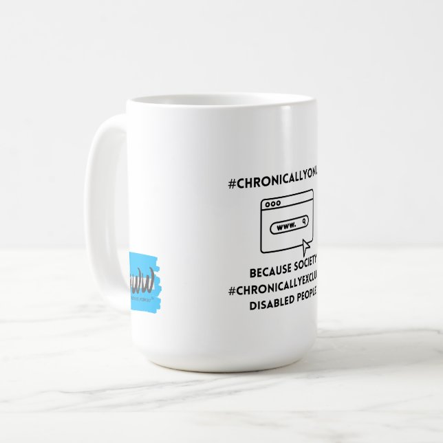 Taza De Café Crónicamente en línea excluida crónicamente (Anverso izquierdo)