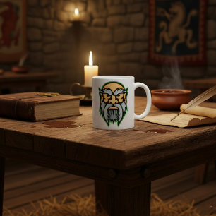 Taza de café Cronos Dios Griego Barba Gris
