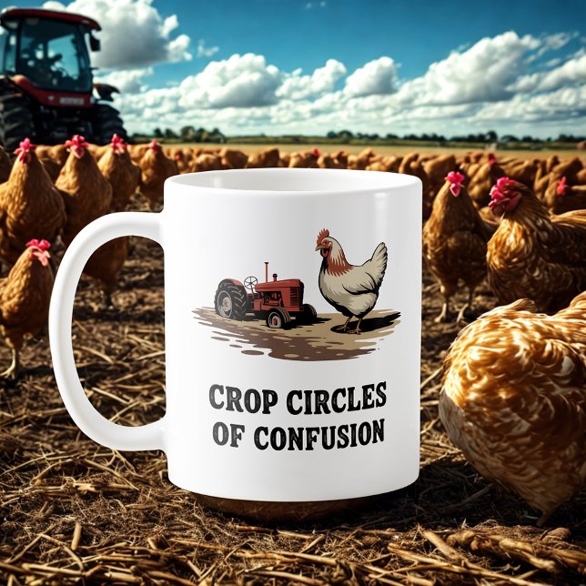 Taza De Café Crop Circles of Confusion | Rural Life Humor (Subido por el creador)