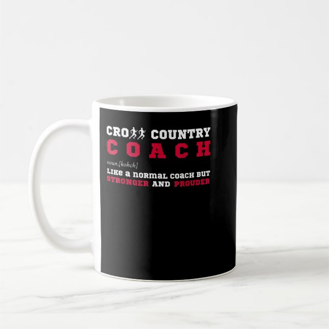 Taza De Café Cross Country Coach Sports Coaching Fun Definition (Izquierda)