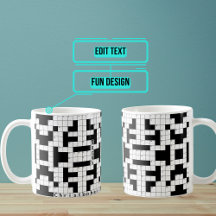 Crossword Puzzle Personalizado Mug