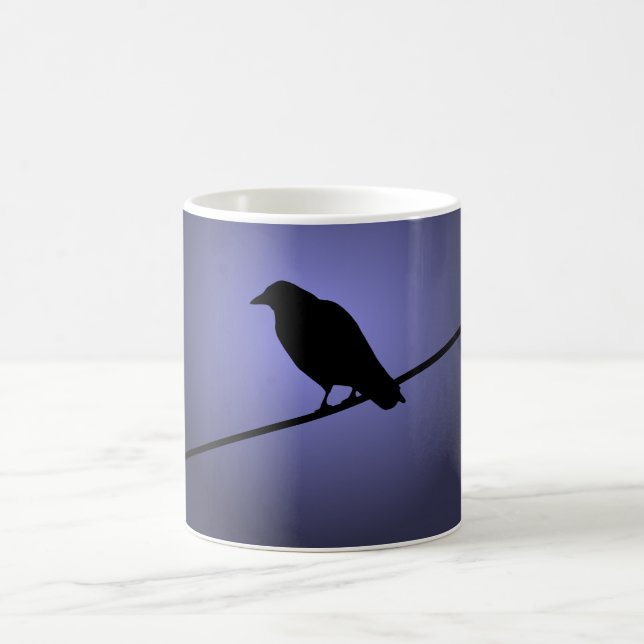 Taza De Café Crow en un cable telefónico (Centro)