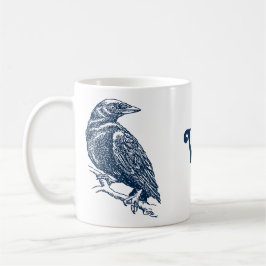Taza De Café Crow Ilustracion Mug