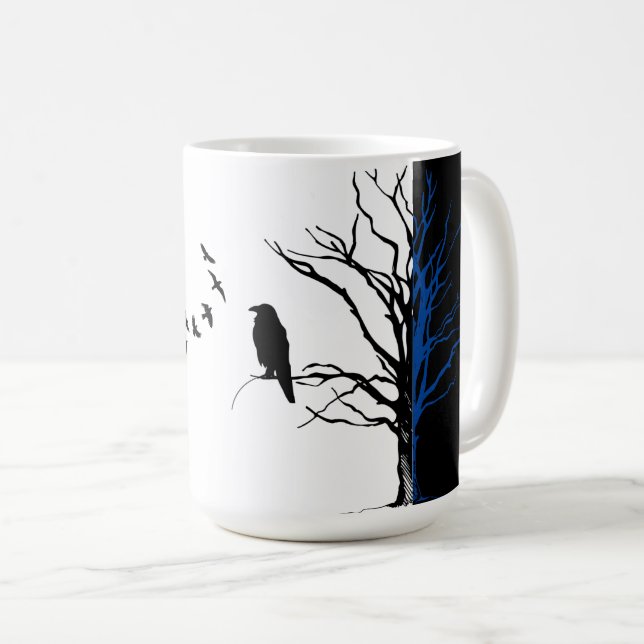 Taza De Café Crow o Ravens de aves negras (Anverso derecho)