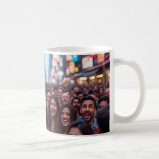 Taza De Café "Crowded Street Smiles"