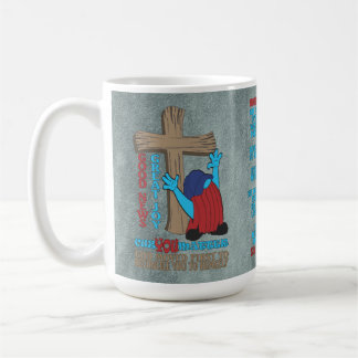 Taza De Café Cruce de madera porque importas la camiseta del go