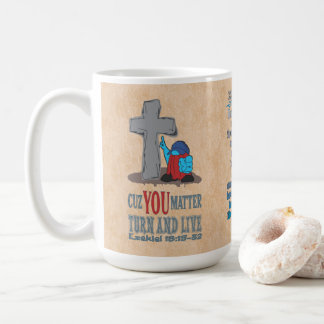 Taza De Café Cruce de Piedra, si importas Ezekiel, camiseta 18: