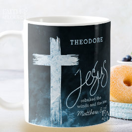 Taza De Café Cruce en la Escritura del Agua Personalizada