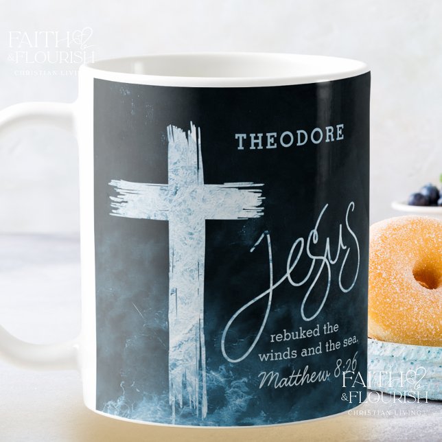 Taza De Café Cruce en la Escritura del Agua Personalizada (Subido por el creador)