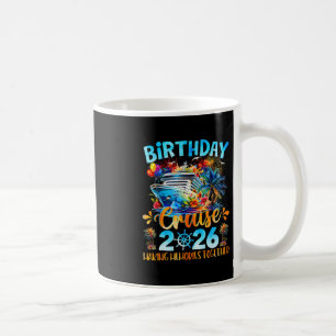 Taza De Café Crucero de Cumpleaños 2026 Creando Recuerdos Junto