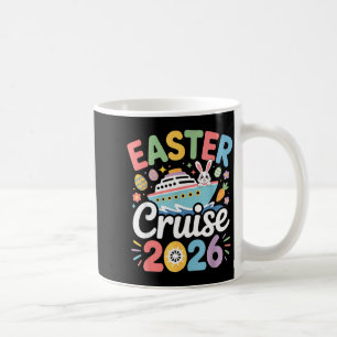 Taza De Café Crucero de Pascua 2026 Familia Pareo Conejo Primav
