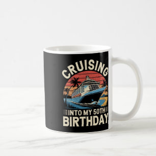 Taza De Café Crucero de viaje de cumpleaños número 50