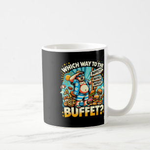 Taza De Café Crucero Divertido ¿Hacia Dónde Está El Bufet Amant