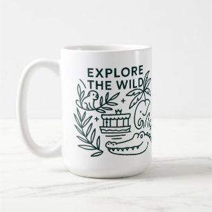 Taza De Café Crucero en bote jungla, parque temático, diseño Mi