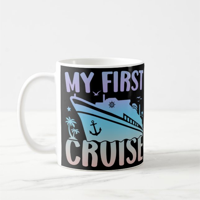 Taza De Café Crucero Mi Primer Crucero 2025 Crucero de Vacacion (Izquierda)