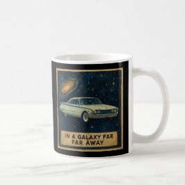 Taza De Café Crucero Retro en el Espacio Profundo