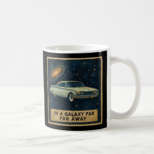 Taza De Café Crucero Retro en el Espacio Profundo 
