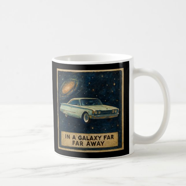 Taza De Café Crucero Retro en el Espacio Profundo  (Derecha)