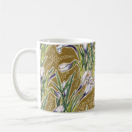 Taza De Café Cruces, estampado floral, hermosas flores primaver