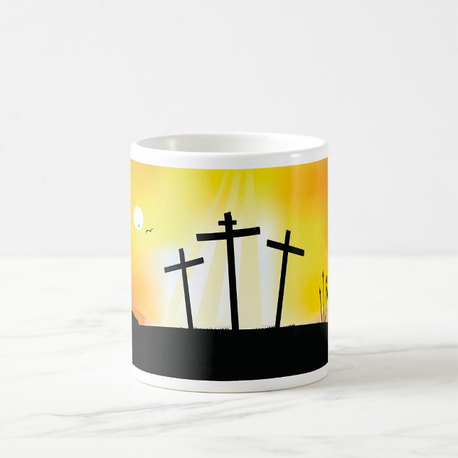 Taza De Café Cruces religiosas al atardecer (Subido por el creador)