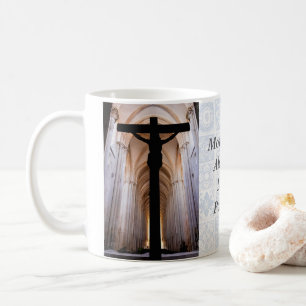 Taza De Café Crucifijo con Jesús Cristo. Abadía gótica de Alcob