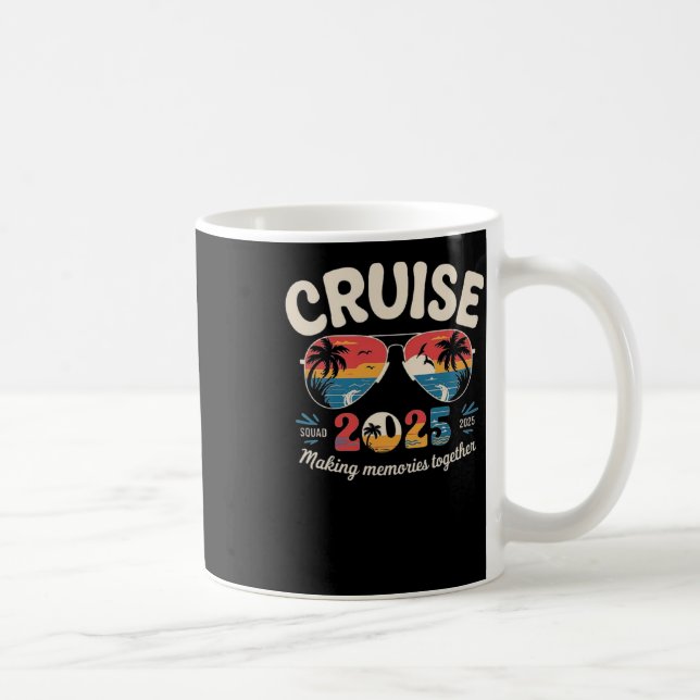 Taza De Café Cruise Squad 2025 – Retro Vacation Aesthetic For T (Derecha)