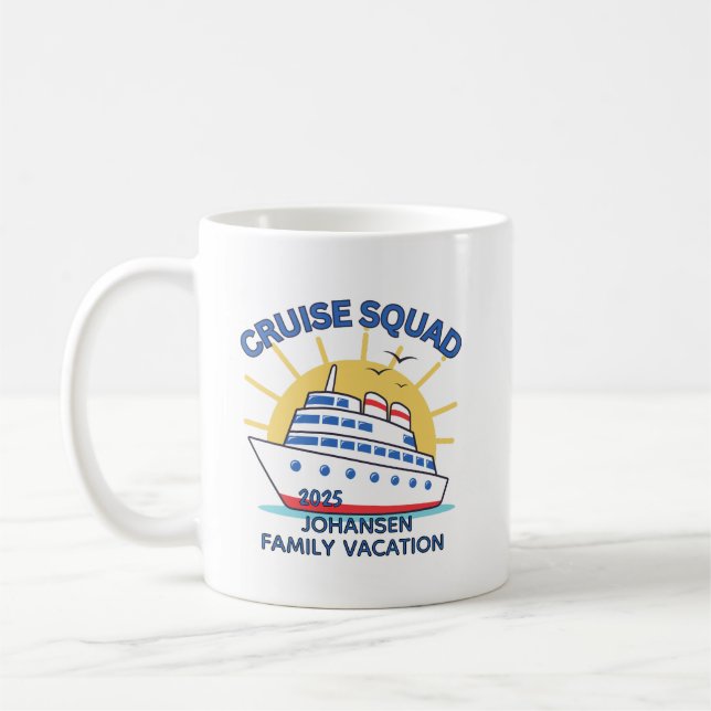 Taza De Café Cruise Squad Mating Family Cruise (Izquierda)