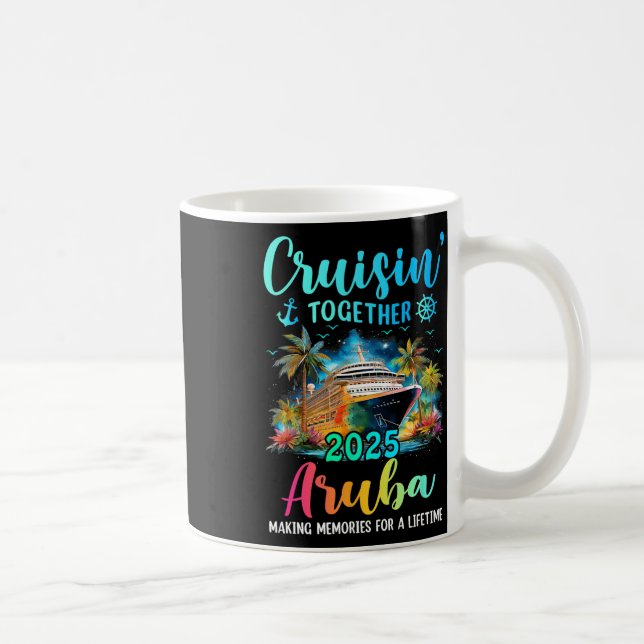 Taza De Café Cruisin' Together Aru 2025 Family Cruise Vacation  (Derecha)