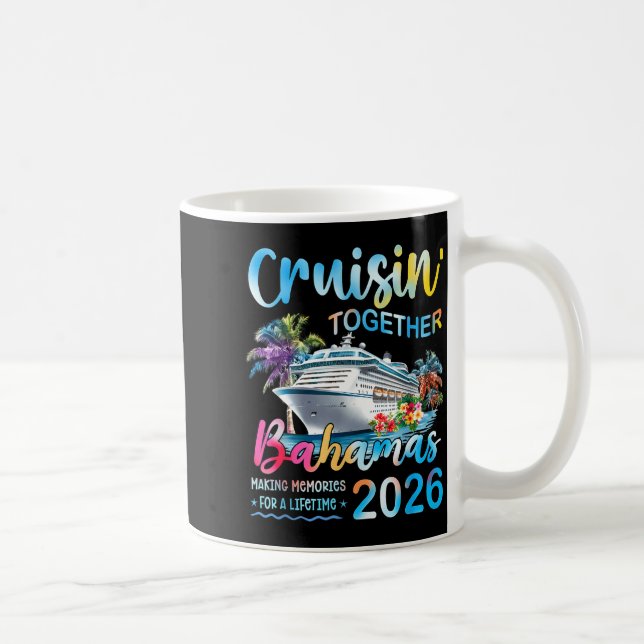Taza De Café Cruisin' Together Bahamas 2026 Family Group Cruise (Derecha)