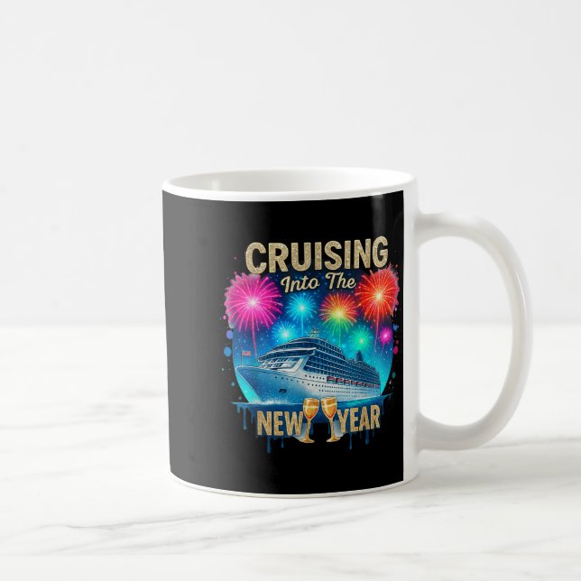 Taza De Café Cruising Into The New Year 2026 Sunset Cruise Vaca (Derecha)