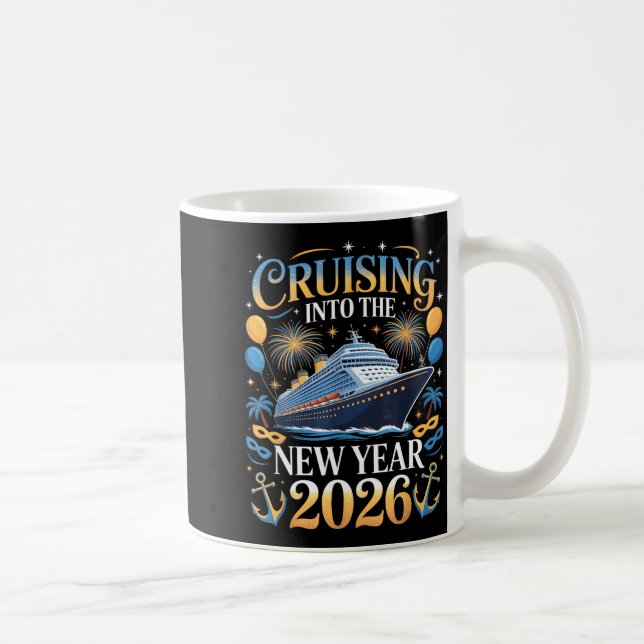 Taza De Café Cruising Into The New Year 2026 Vacation Design  (Derecha)