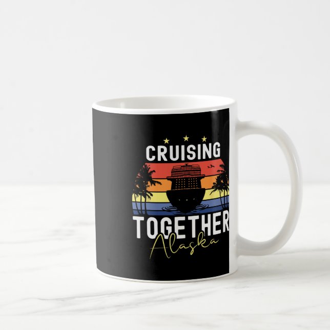 Taza De Café Cruising Together Alaska Cruise Ship Boat Sunset  (Derecha)