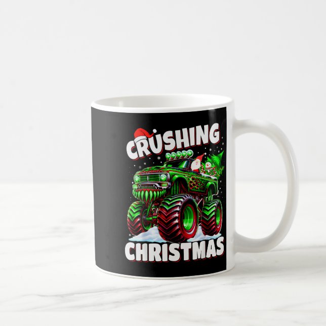 Taza De Café Crushing Christmas Truck For Boys Kids Holiday  (Derecha)