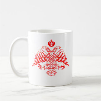 Taza De Café Cruz bizantina y Eagle