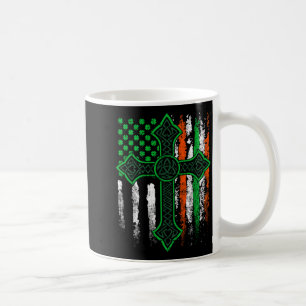 Taza De Café Cruz celta bandera irlandesa americana día de san